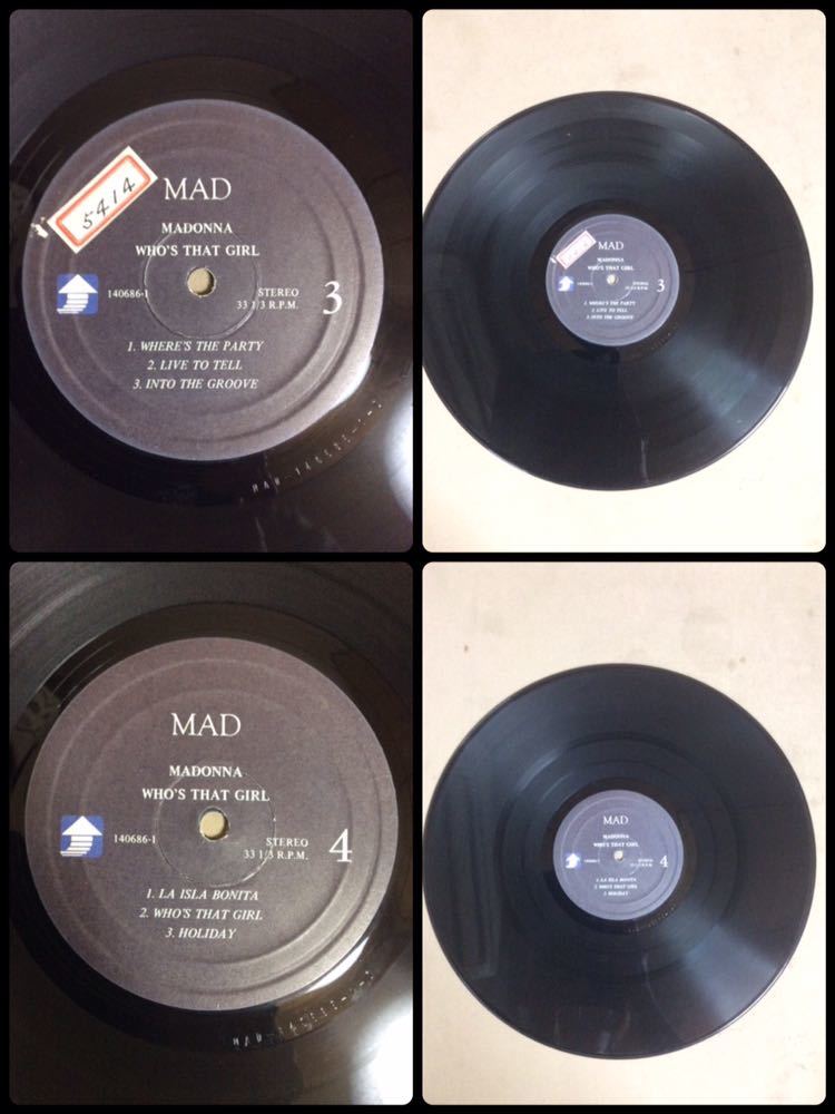 QM4781【希少】LPレコード マドンナ《大阪ライブ 2枚組 輸入盤》/1987 