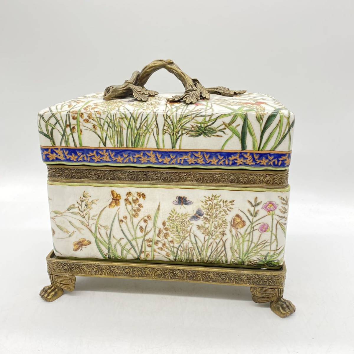 Wong Lee 0 WL - Porcelain Etsy Vintage Box with 日本 lee 香港 ウォンリー 中国美術Wong HIGH