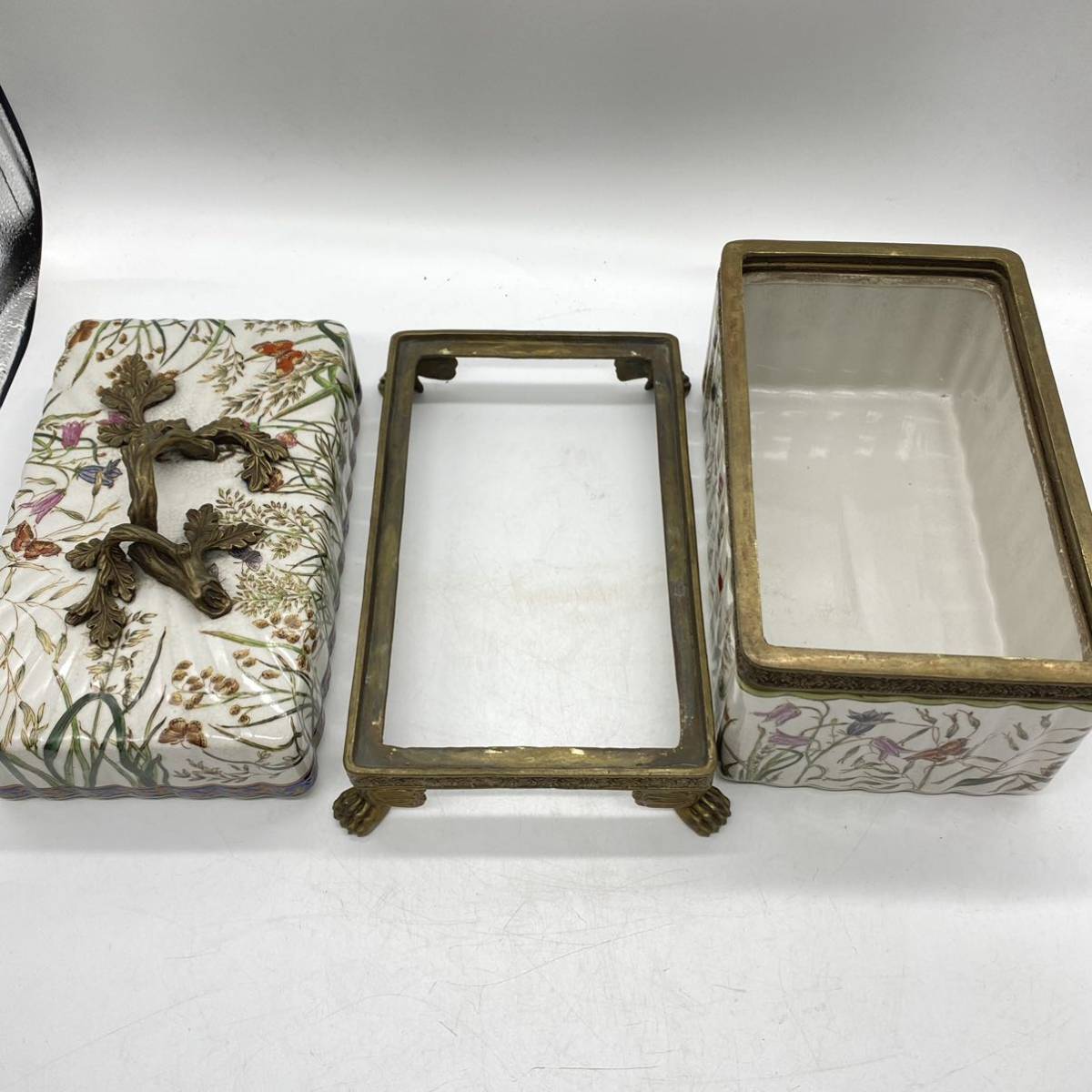 Wong Lee 0 WL - Porcelain Etsy Vintage Box with 日本 lee 香港 ウォンリー 中国美術Wong HIGH