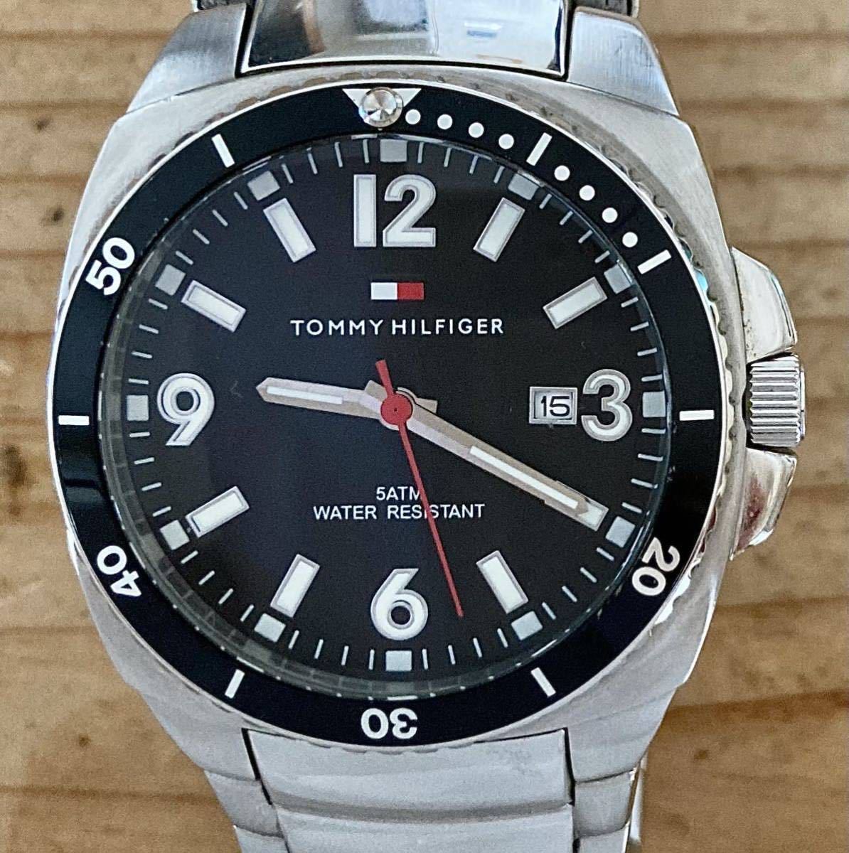 可動美品】TOMMY HILFIGER☆トミーヒルフィガー☆ダイバー☆クオーツ 