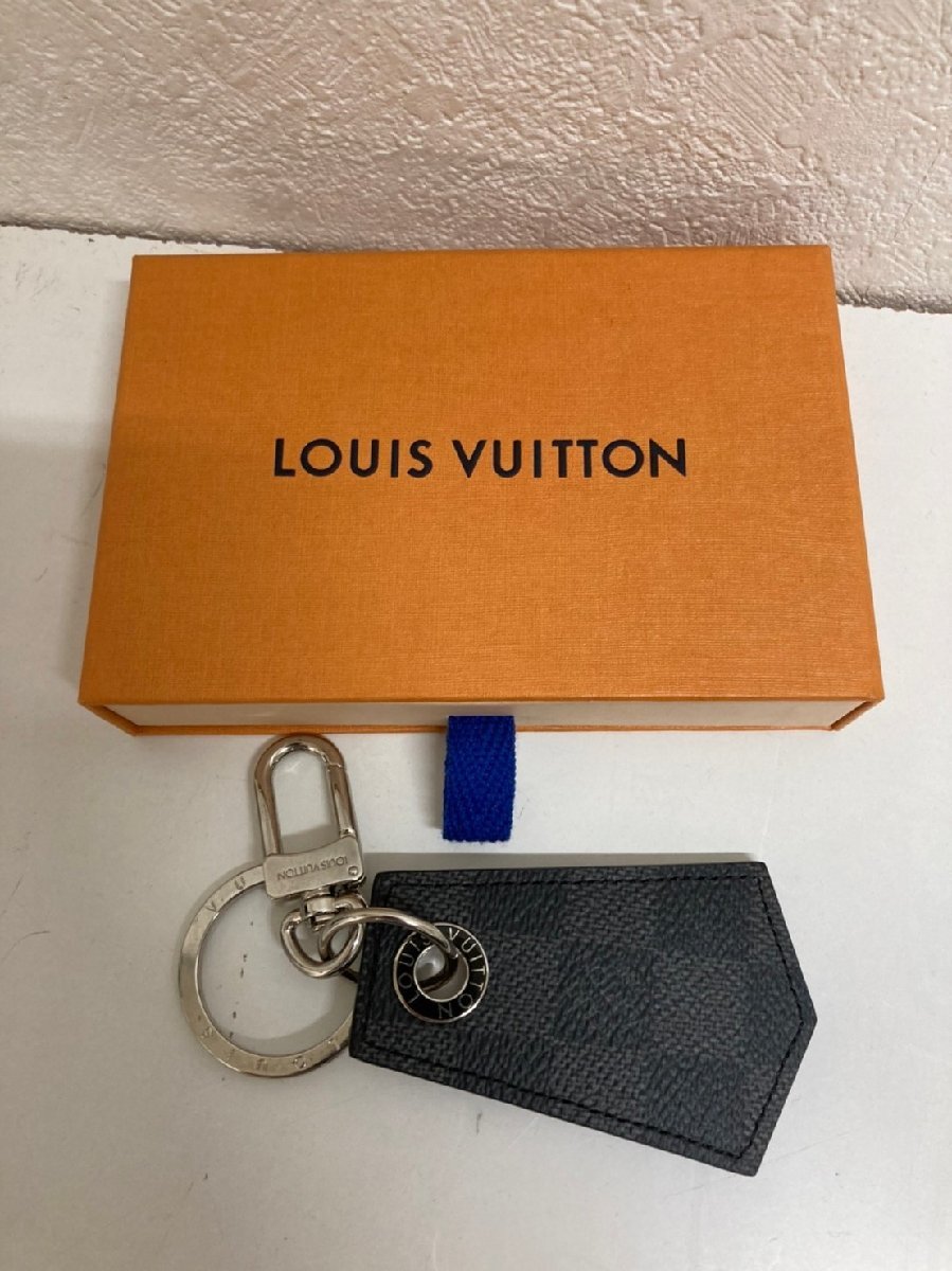 LOUIS VUITTON ルイヴィトン ダミエ グラフィット キーホルダー・アンシャッペ キーリング M67916 中古 正規品保証