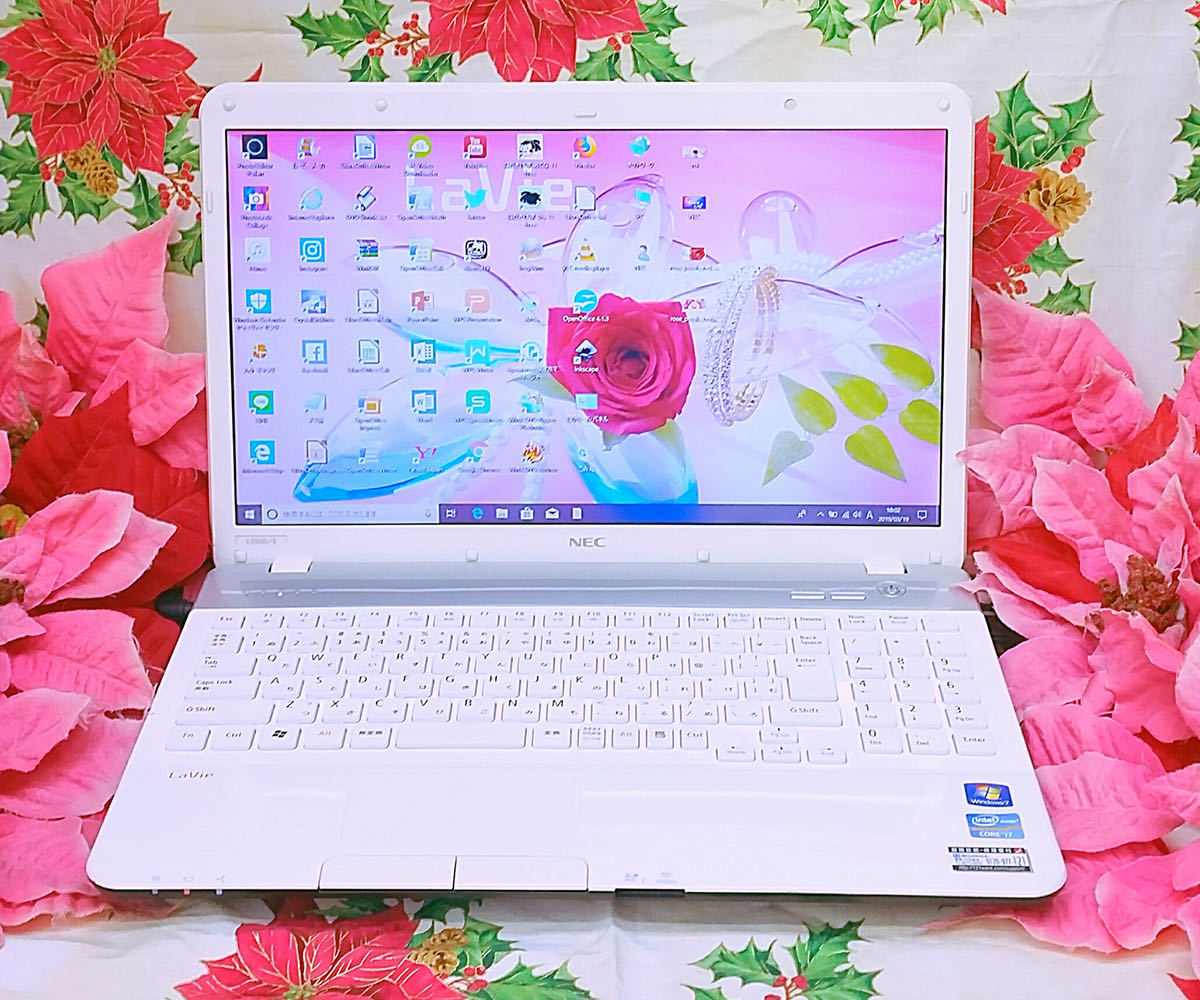 極上品/爆速第2世代Core-i5/大人気NEC LAVIE ホワイト色/便利なソフト