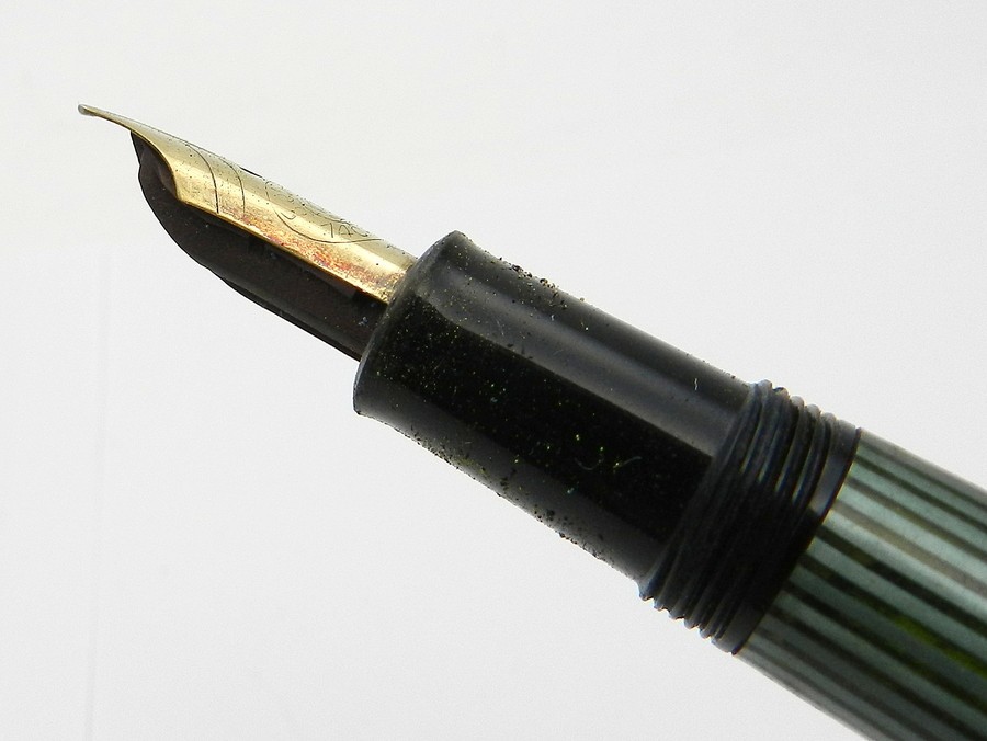 1000円スタート 万年筆 PELIKAN ペリカン M400 緑縞 グリーン