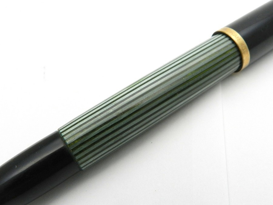 1000円スタート 万年筆 PELIKAN ペリカン M400 緑縞 グリーン