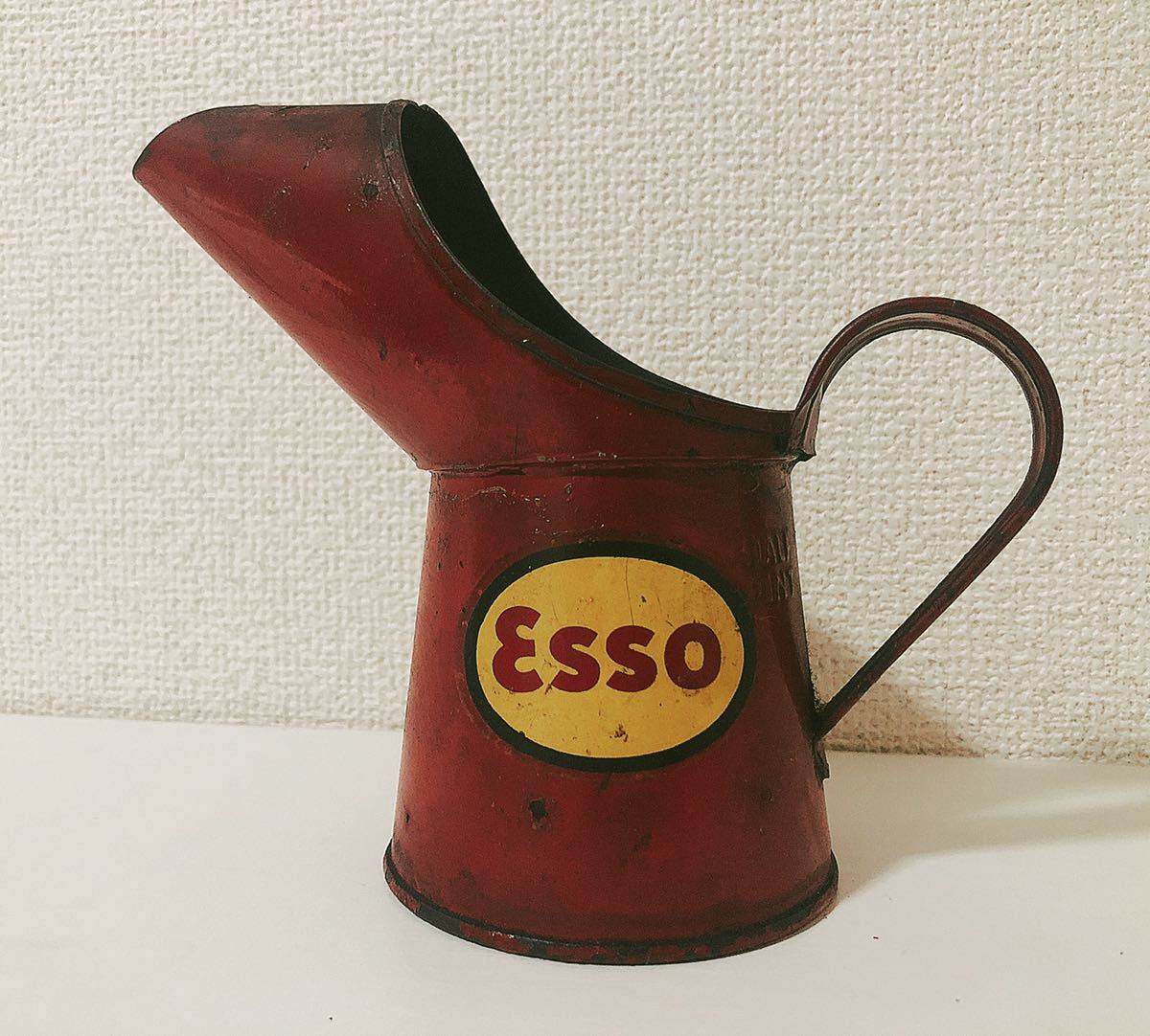 レア Esso ビンテージ オイルジョッキ オイル缶 OIL缶 エクソンモービル エッソ レトロ インテリア K409(自動車)|売買された ...