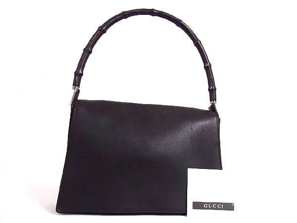 【100%新品，新作登場】 1円 GUCCI グッチ 001 3239 バンブー レザー SV金具 ワンショルダーバッグ 肩掛けかばん レディース ダークブラウン系 b0620クh(バンブーライン)｜売買されたオークション情報、yahooの商品情報をア かばん、バッグ