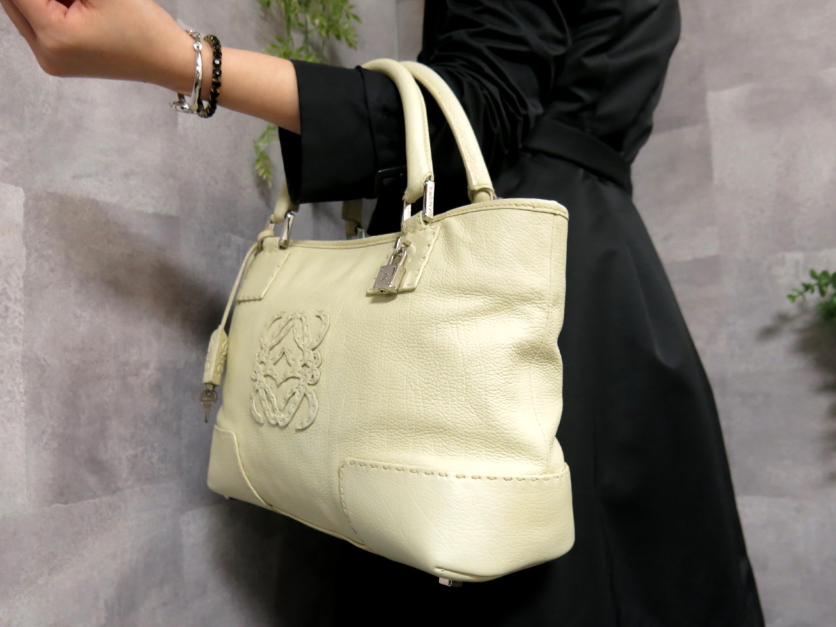 ロエベ LOEWE アマソナ フスタ トートバッグ アナグラム ハンドバッグ 