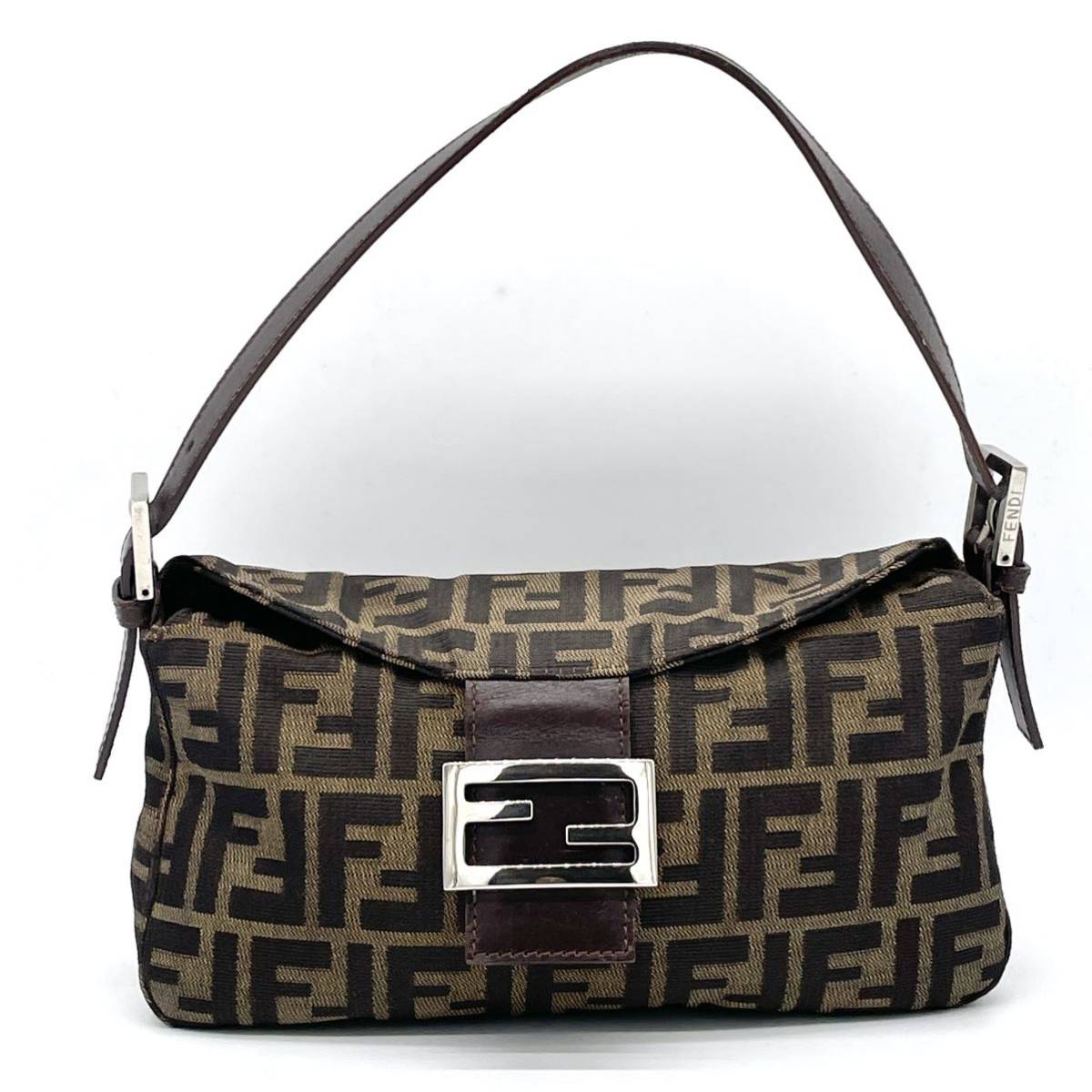 1円〜FENDI フェンディ ズッカ柄 FFロゴ ハンドバッグ ミニボストン