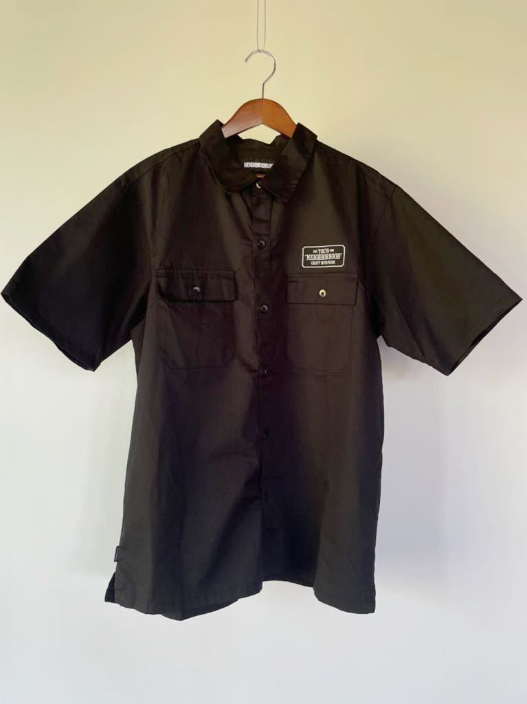 neighborhood ワークシャツ 半袖シャツ BLACK L 新品 未使用 袋付