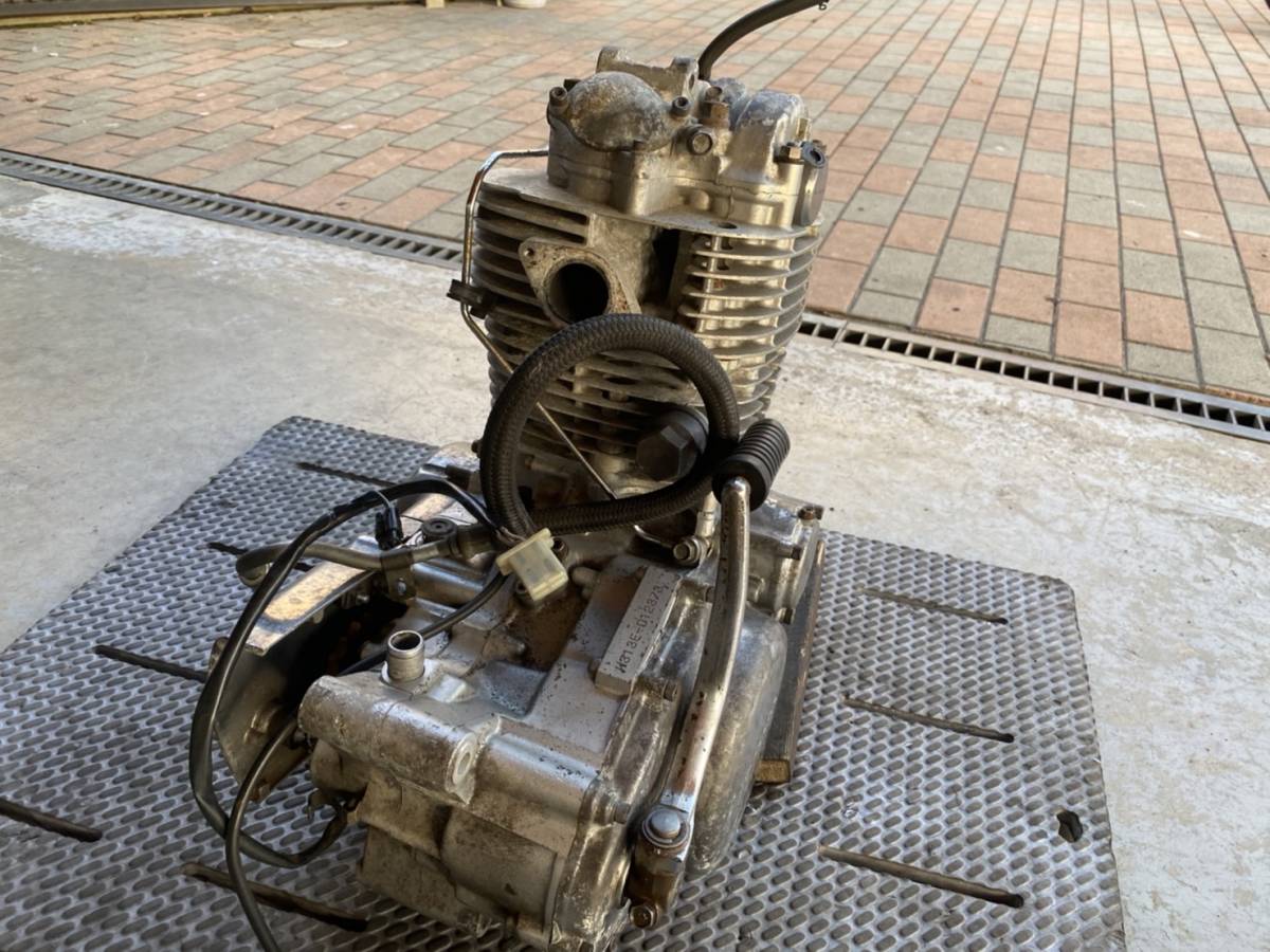 ヤマハ SR400 H313Eエンジン 始動確認済み ジャンク品(エンジン本体 