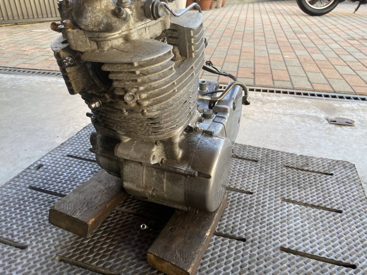 ヤマハ SR400 H313Eエンジン 始動確認済み ジャンク品(エンジン本体 