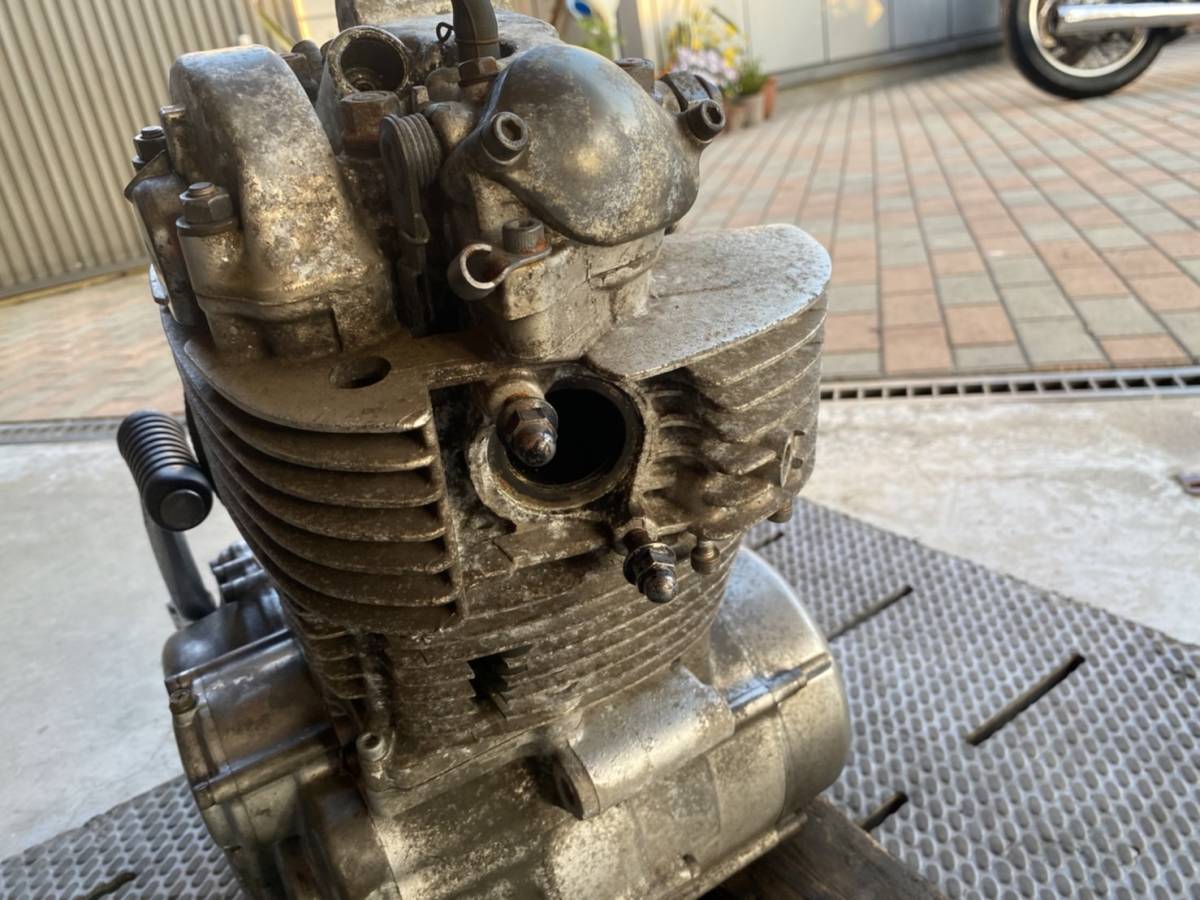 ヤマハ SR400 H313Eエンジン 始動確認済み ジャンク品(エンジン本体 