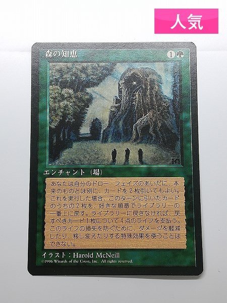 sC106o [人気] MTG 森の知恵 Sylvan Library 4ED 第4版 黒枠 緑 R レア