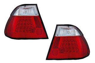 本物保証，低価 LED テール ランプ ライト クローム インナー レッド＆クリスタル レンズ 02-04 BMW E46 3シリーズ セダン 後期 左右セット(テールライト)｜売買されたオークション情報、yahooの商品情報をアーカ BMW用