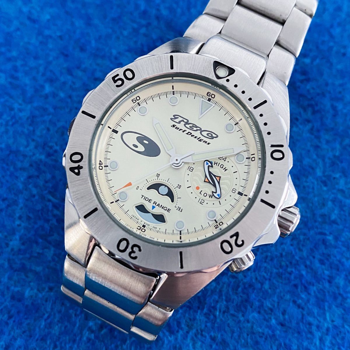 珍品 ORIENT TOWN & COUNTRY 200mダイバー 月齢 塩見表 波の高さ 多 