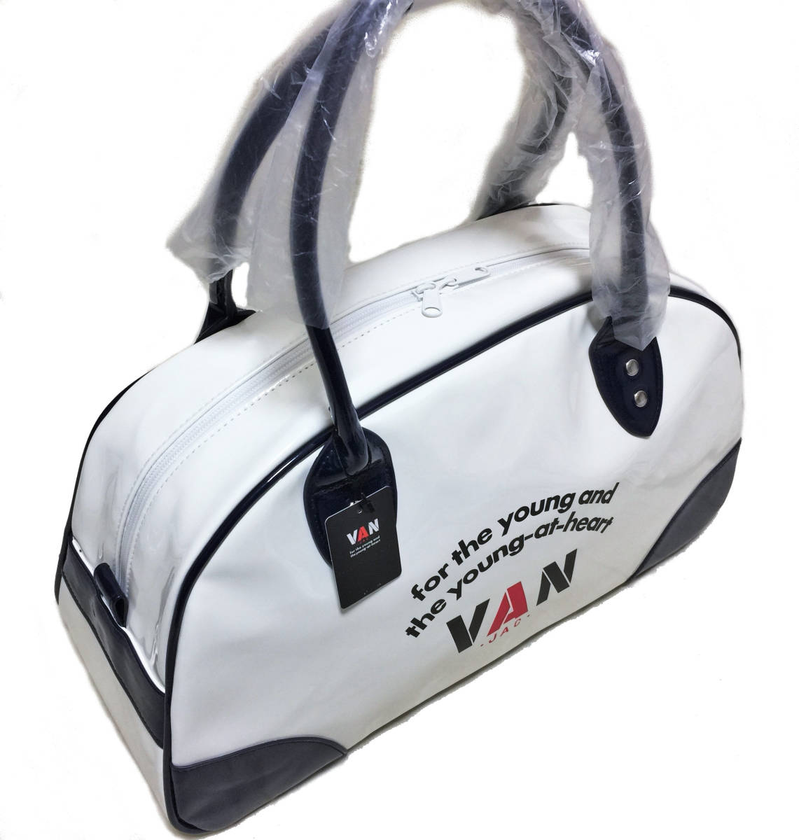 新品 VAN JAC ヴァンヂャケット アーチロゴ エナメル ボストンバッグ
