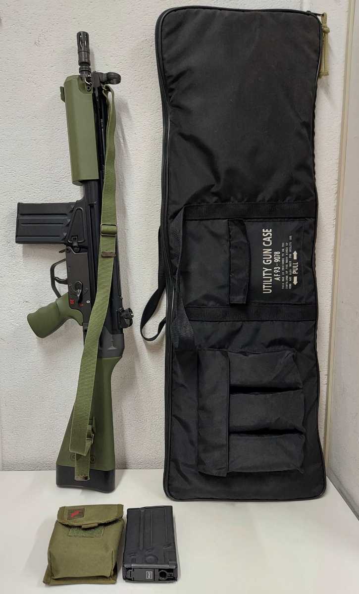 ★現状品★東京マルイ/TOKYO MARUI★電動ガン★1093刻印★ブラック×カーキー★ASGK★MADE IN JAPAN/日本製★マガジン×2★ガンケース★