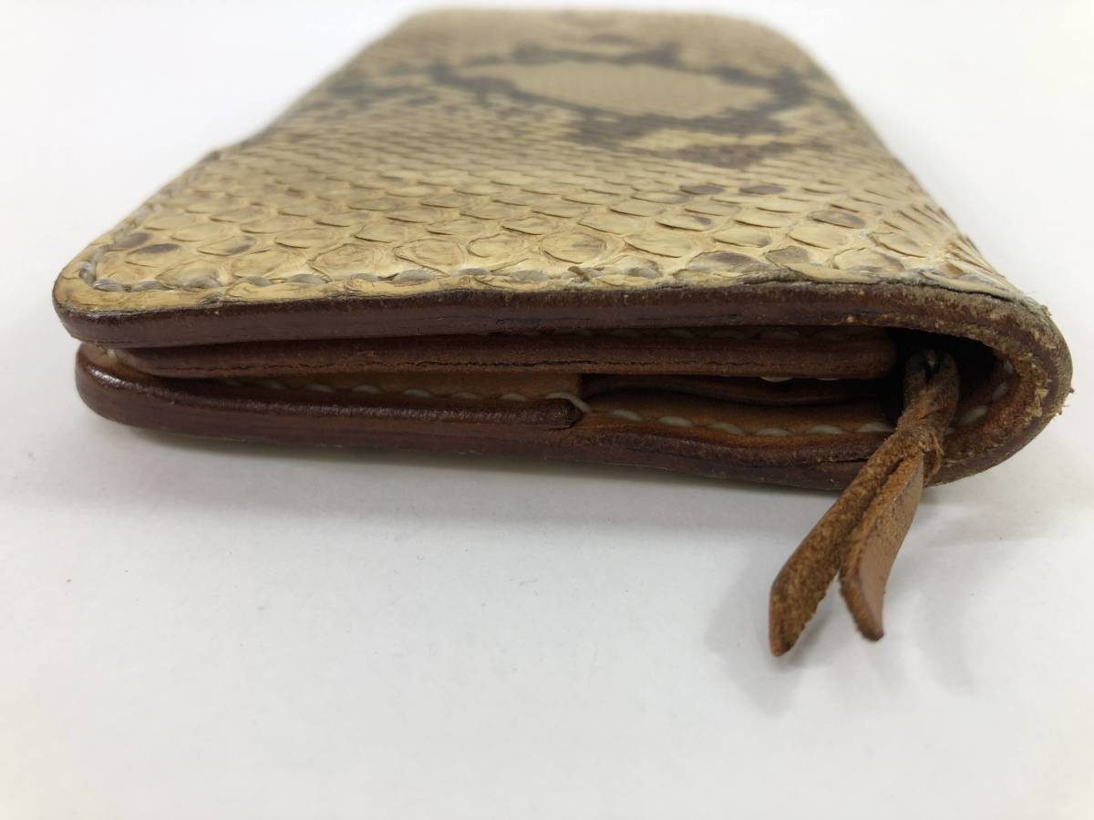 フラットヘッド クロコ コードバン ロングウォレット ブラック コード