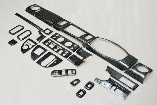 スズキ エブリィバン DA64V エブリィワゴン DA64W　インテリアパネル24P ガングリップステアリング 黒木目調 DA64W DA64V スズキ 対応 シン・軽 2WD
