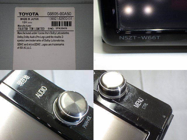 TOYOTA トヨタ純正 NSZT-W66T 08605-00A50 トヨタ純正ナビNSZT-W66T (S