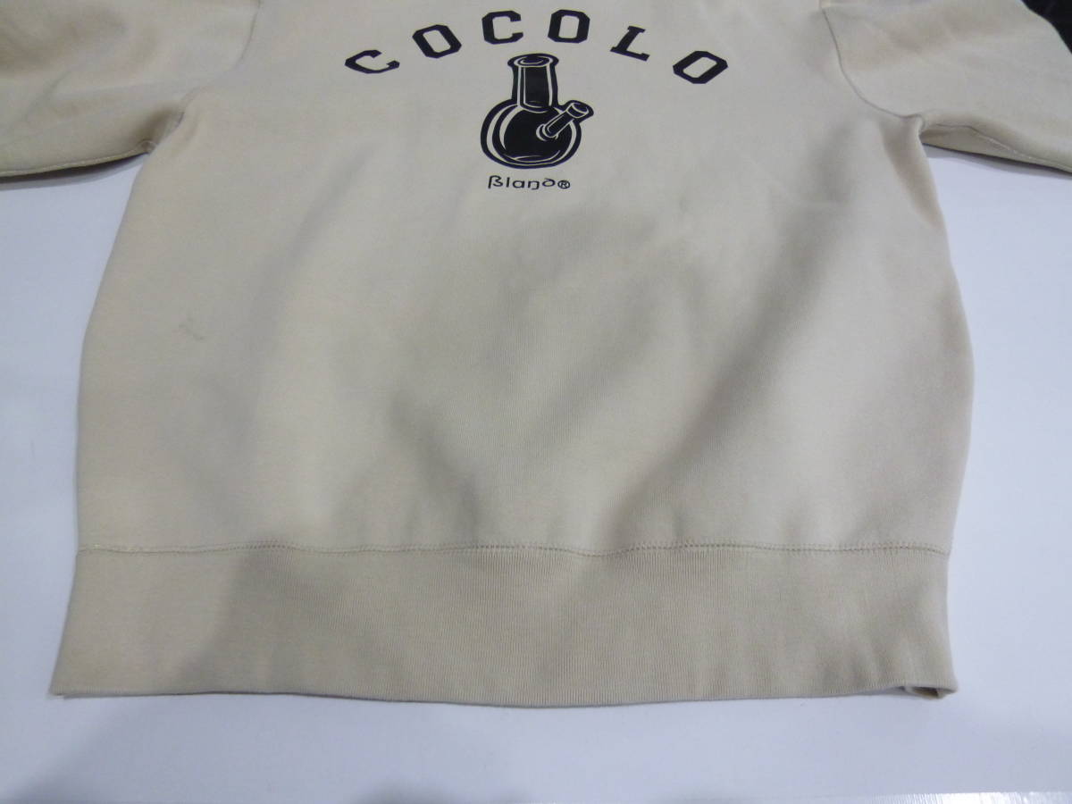 MH74-214) 中古 COCOLO BLAND BACK BONG L/S TEE SAND BEIGE XXLサイズ 