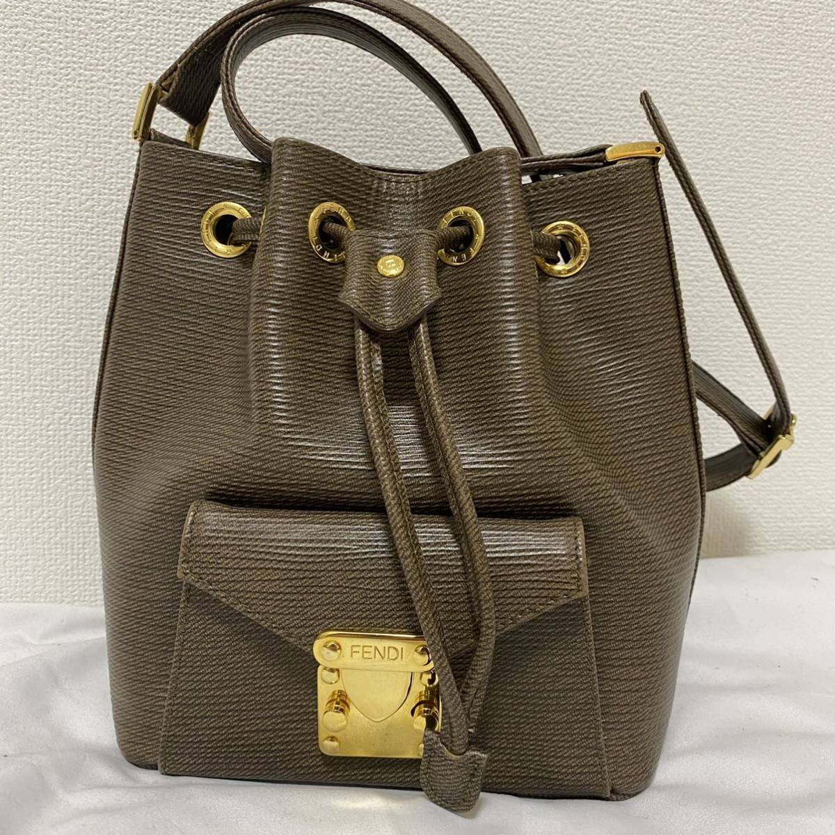 ブランド別 良品 フェンディ ビンテージ ショルダー バケットバッグ 鞄 