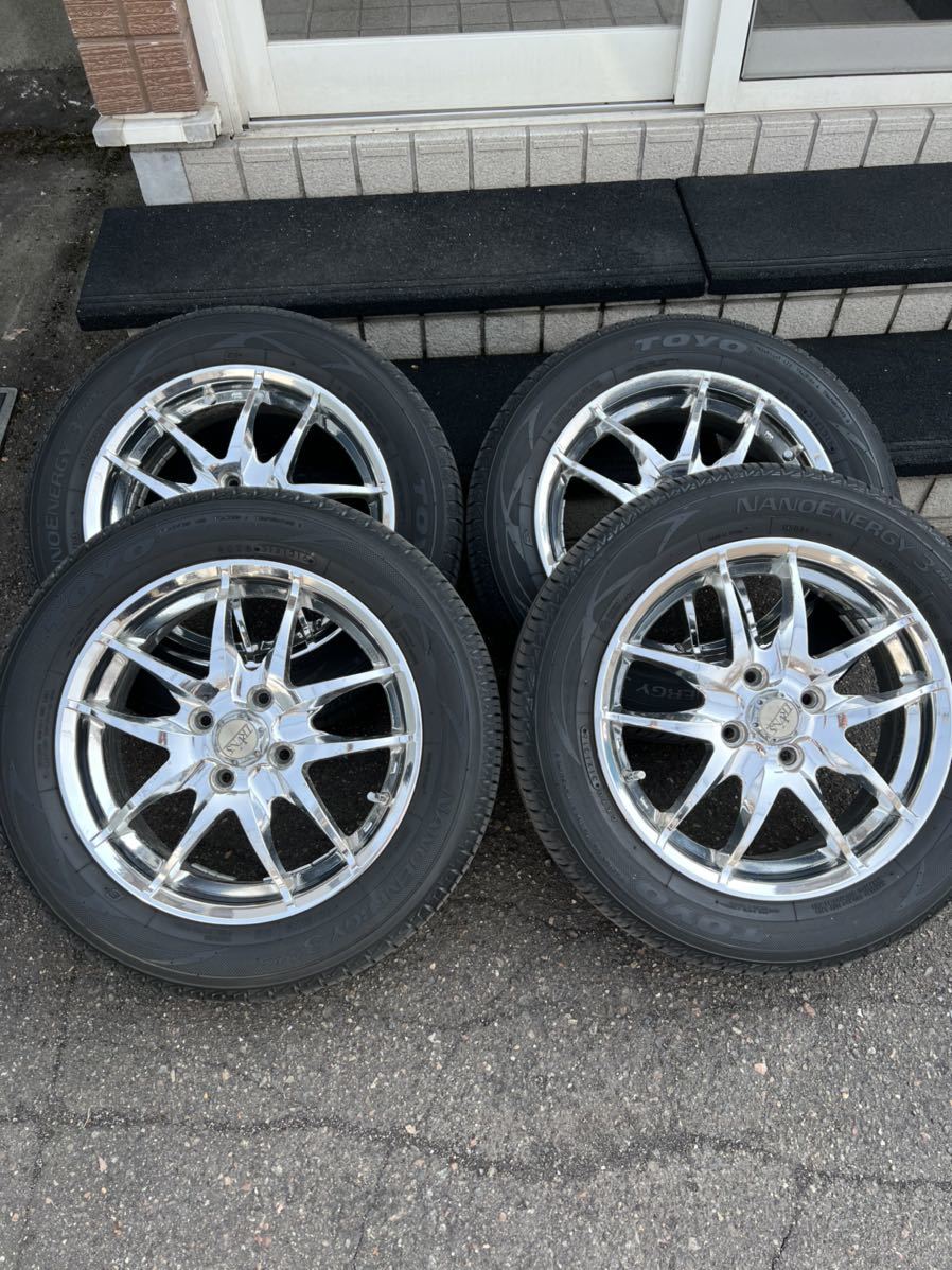 社外アルミホイール 15×5j+45 175/65R15 トーヨータイヤ ナノエナジー3 