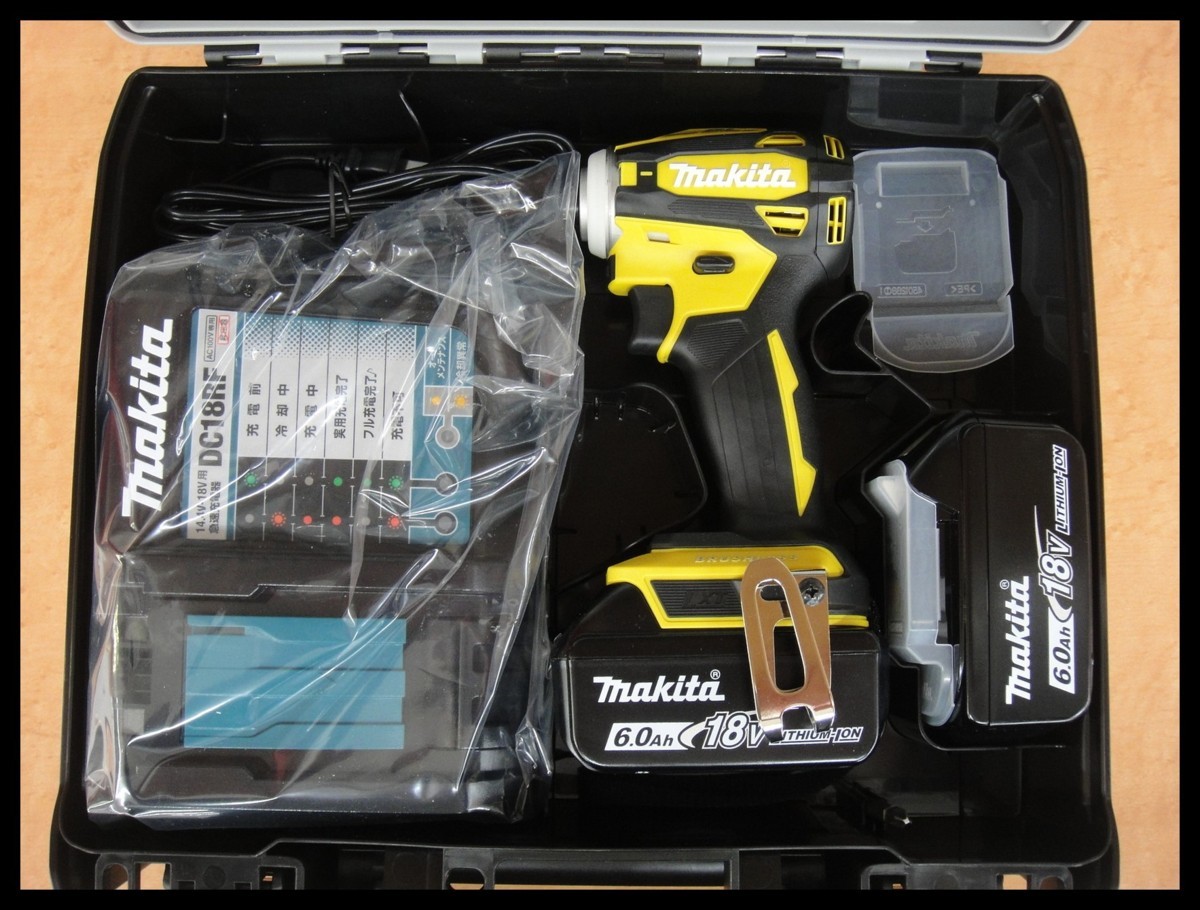NY180V 新品 マキタ TD172DGXFY イエロー 黄 充電式インパクトドライバ 18V 6.0Ah 本体 純正バッテリー×2個 急速充電器 ケース付 マキタ 18V TD172 ヨドバシ.com 充電式インパクトドライバ（イエロー 6.0Ah