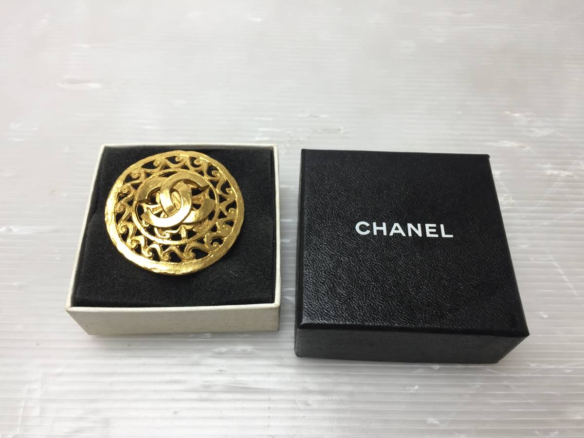 ☆CHANEL シャネル☆本物鑑定済 ブローチ ゴールド ビンテージ