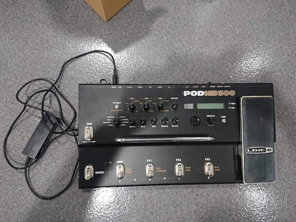 LINE6 マルチエフェクター PODHD300 AC付き Line6 POD HD300 マルチ