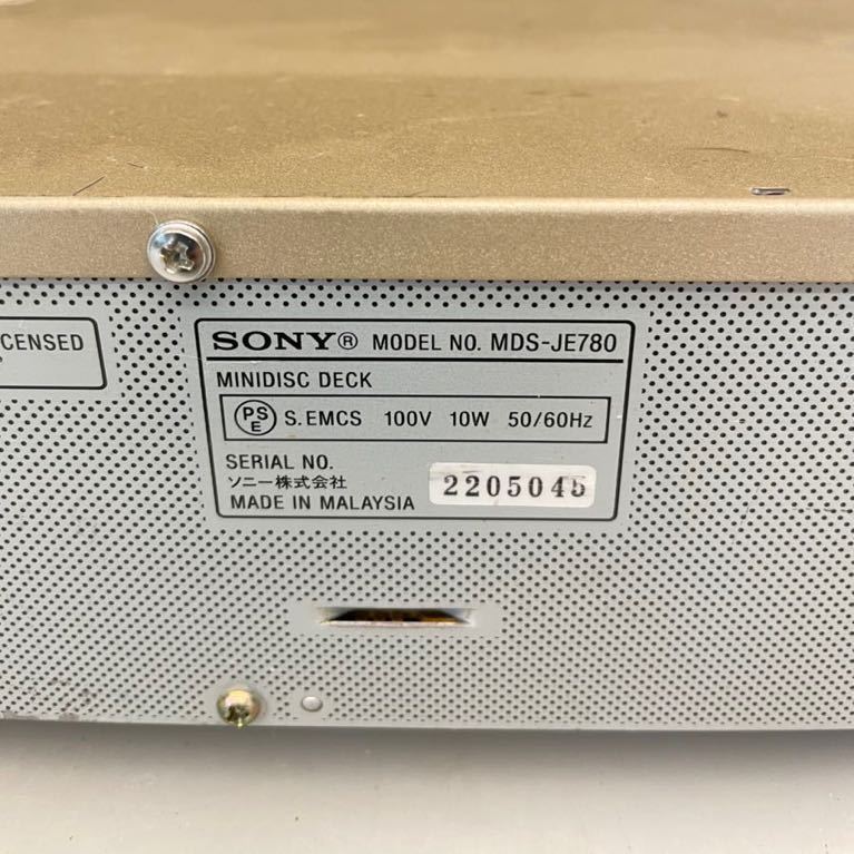 SONY MDS-JE780 MDデッキ ゴールド【リモコン・説明書付】 ☆SONY ソニー MDプレーヤー MDS-JE780 MDデッキ MDレコーダー MDLP