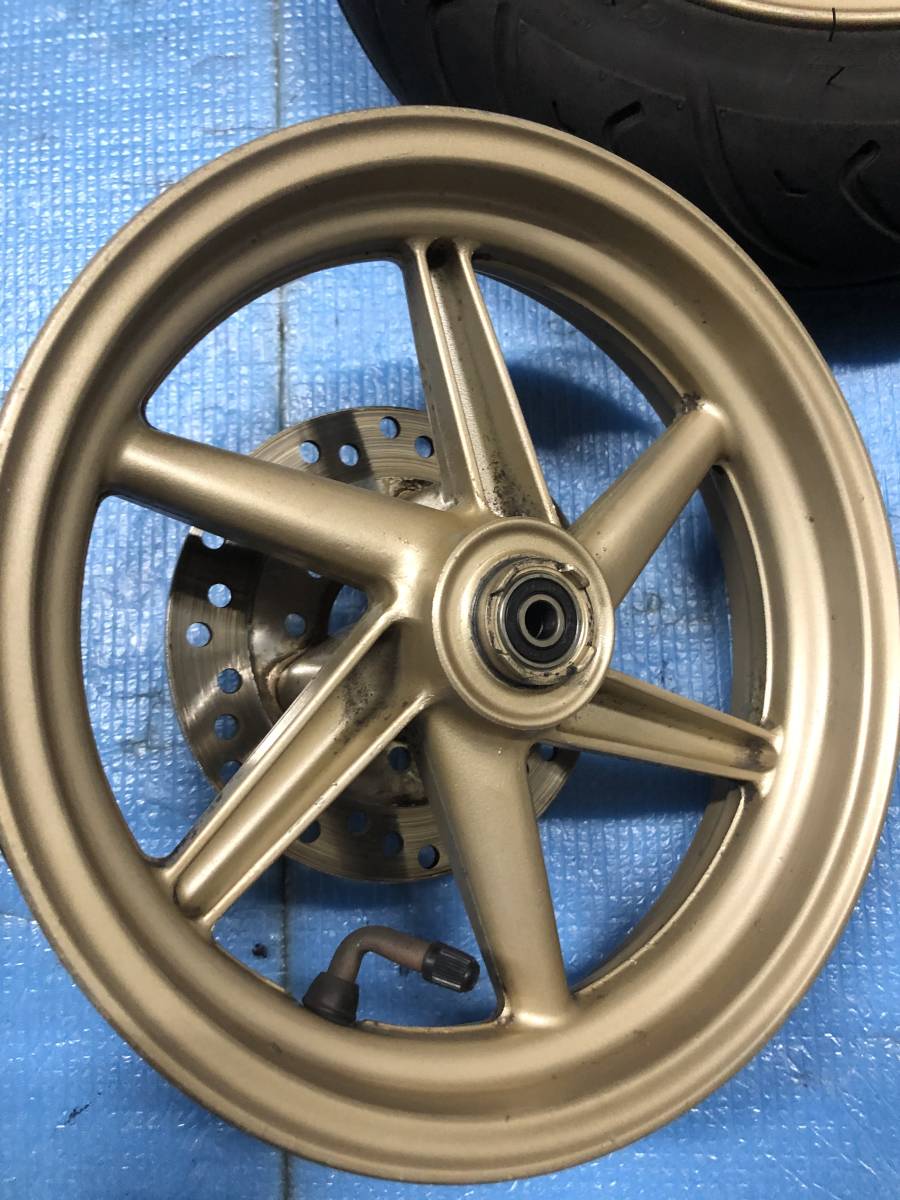 バイク　金ホイール【タイヤおまけ】 バイク 金ホイール【タイヤおまけ】 DIO ZX ライブディオ 金色リア