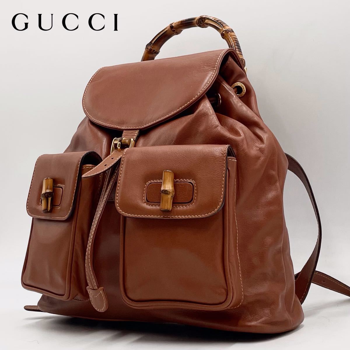 1円〜未使用級 GUCCI グッチ メンズ リュックサック バックパック  