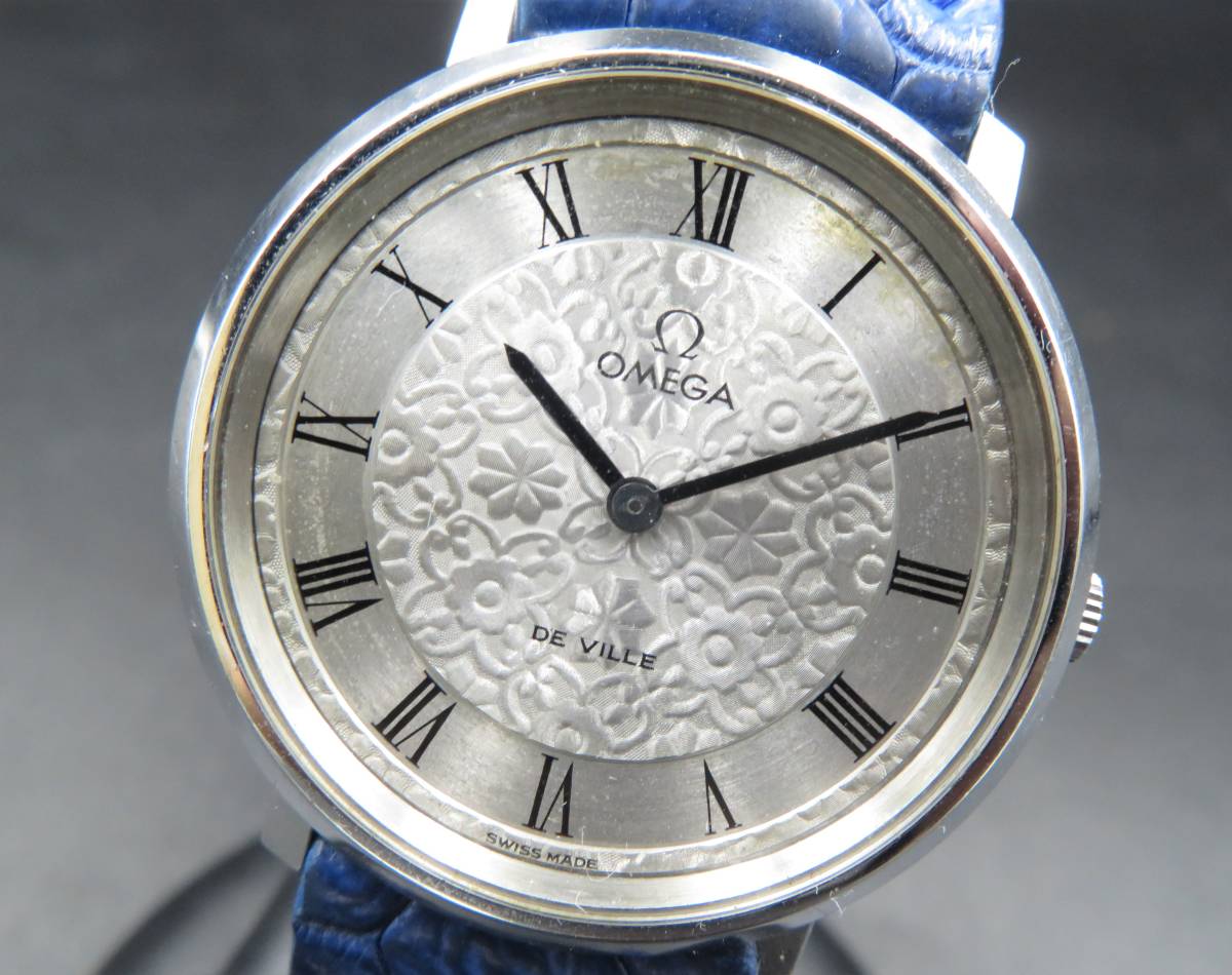 1円 稼動品☆正規品 OMEGA オメガ DeVille デビル フラワーモチーフ 