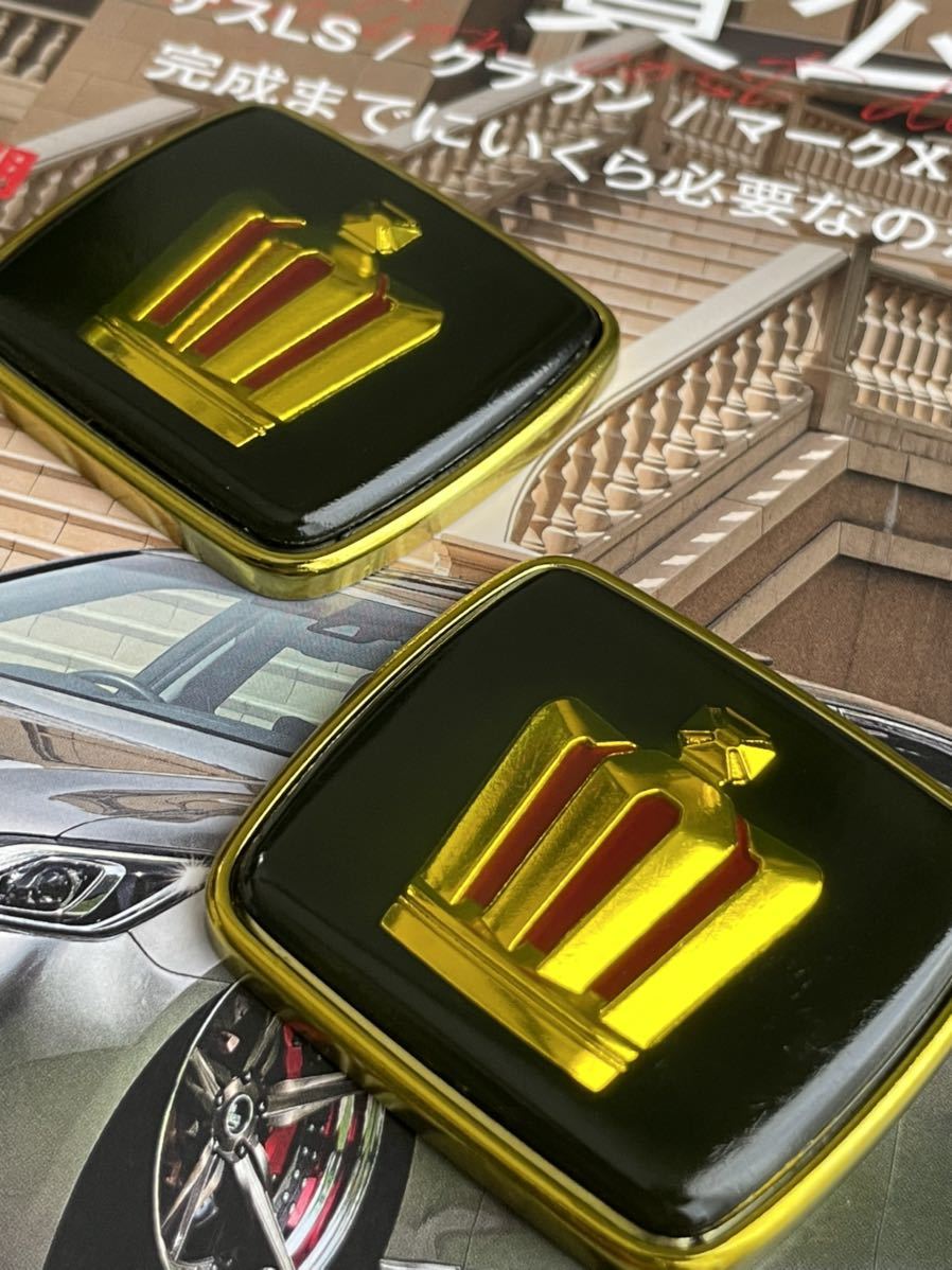 ゴールド210クラウン ピラー エンブレム 加工品 レッドマイカ 【公式通販】