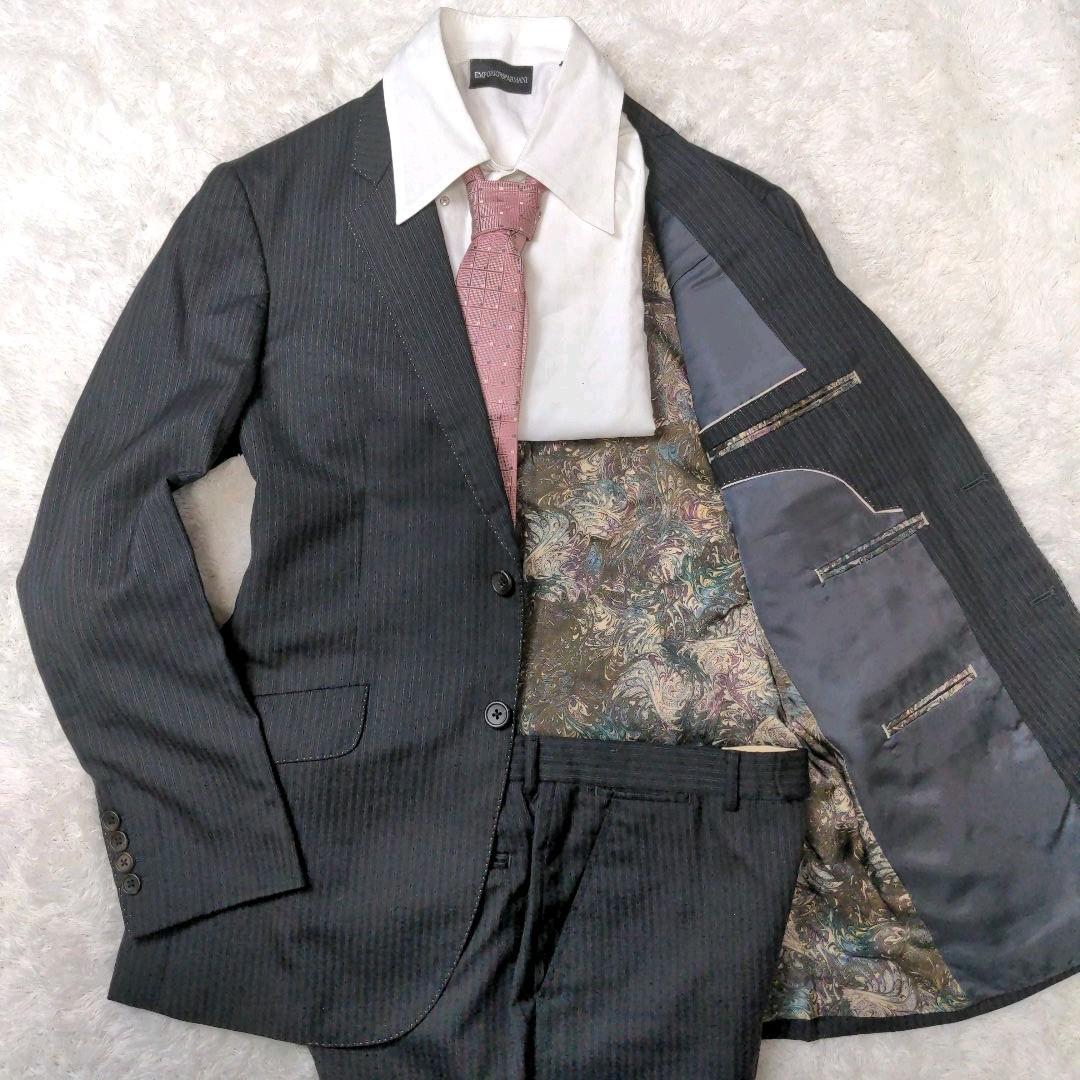 ポールスミス 派手 スーツ 黒 ストライプ Paul Smith ポールスミス