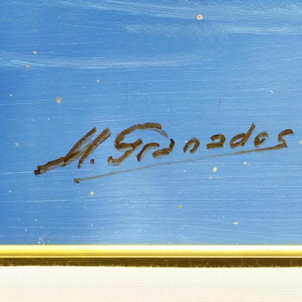 【真作】【WISH】マリオ・グラナドス「早朝の海」油彩 25号 大作 ◆海美景 　　〇1947-スペイン海景画家 アメリカほかコレクター #22043075_6