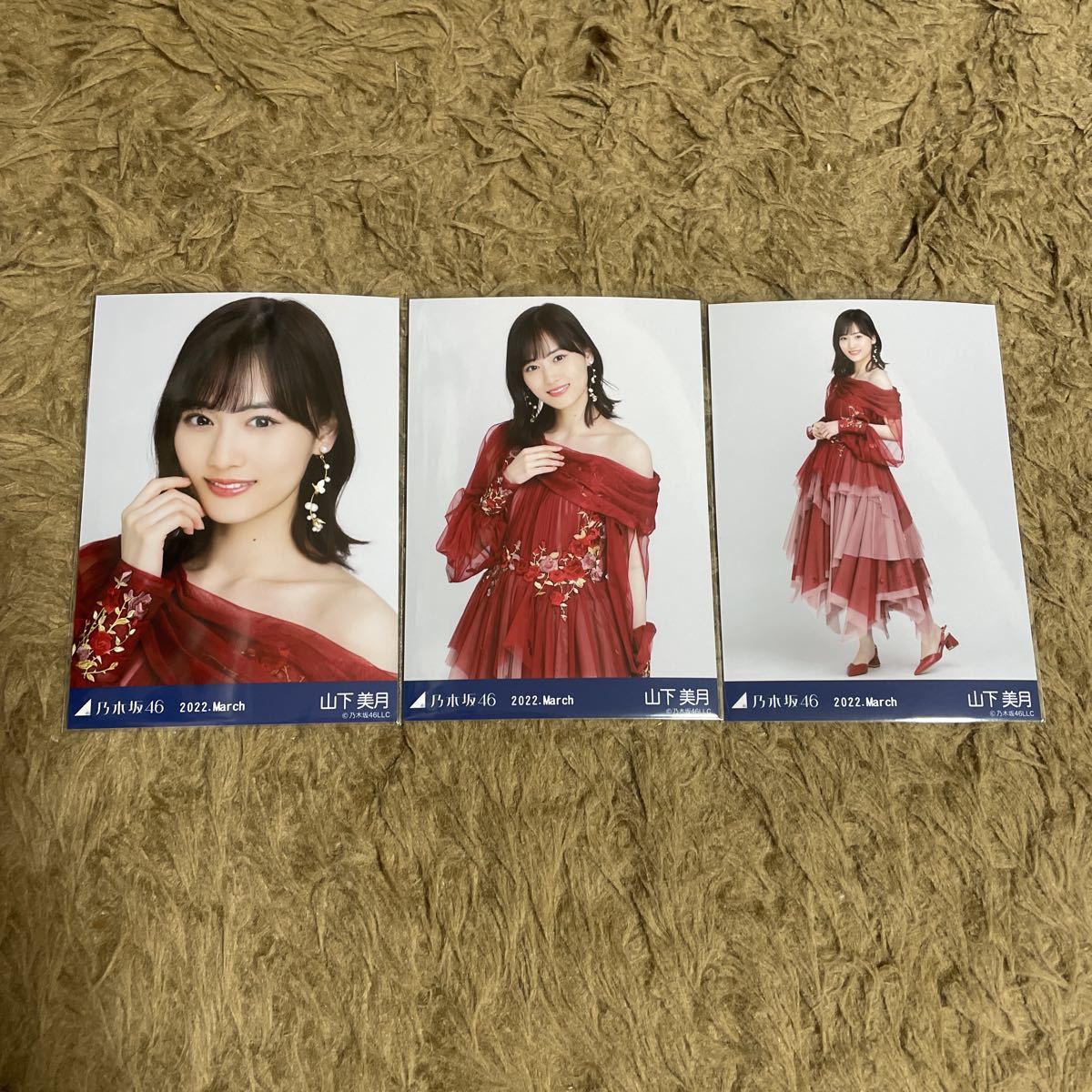 乃木坂46 山下美月 生写真 2022.March 3枚 コンプ セット 紅白2021衣装