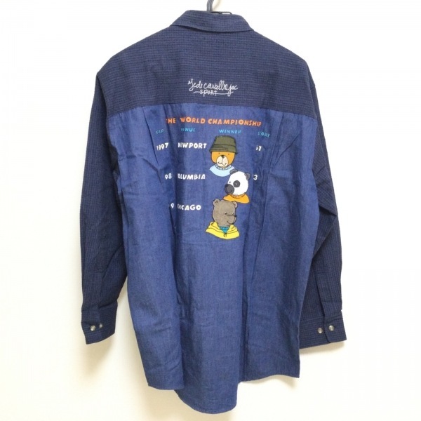 カステルバジャックスポーツ CastelbajacSport 長袖シャツ サイズ4 XL - ネイビー メンズ ワッペン トップス