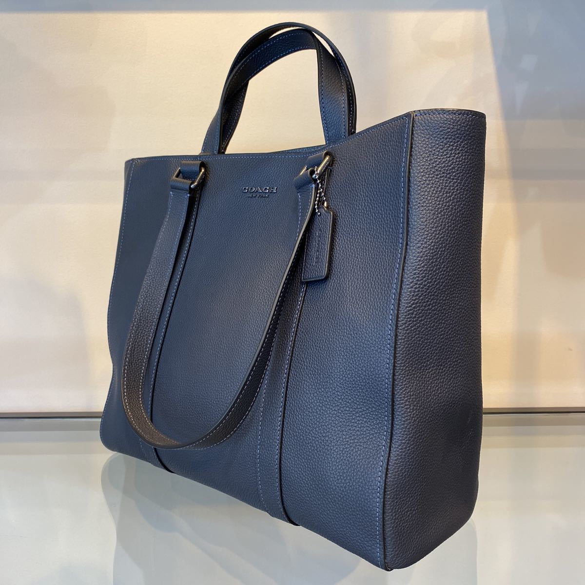 新品 未使用】正規購入 COACH コーチ ビジネス トート C8157 ネイビー 
