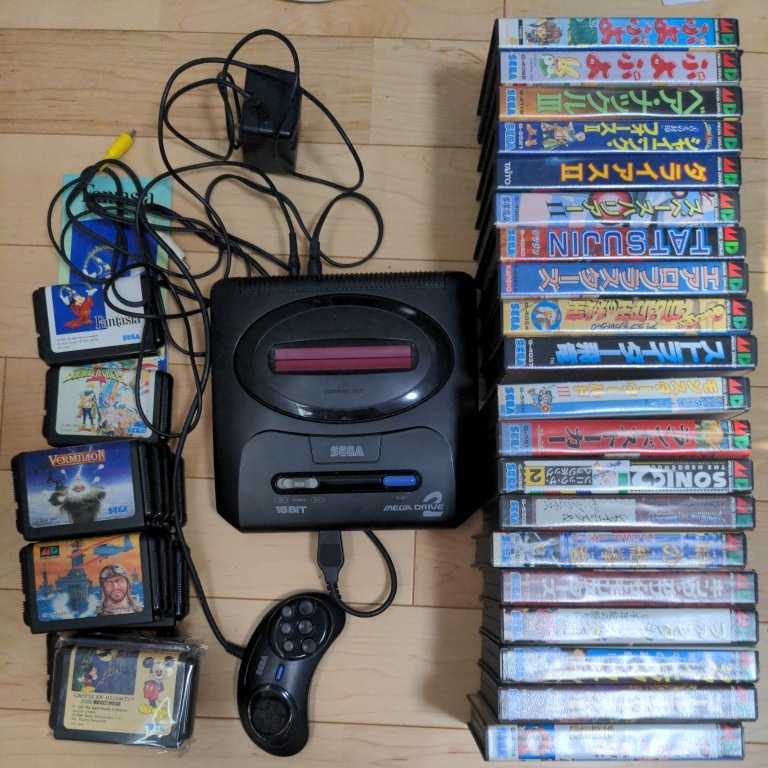 SEGA MEGA DRIVE 2 本体/ソフト37本 セット (本体、アクセサリー 