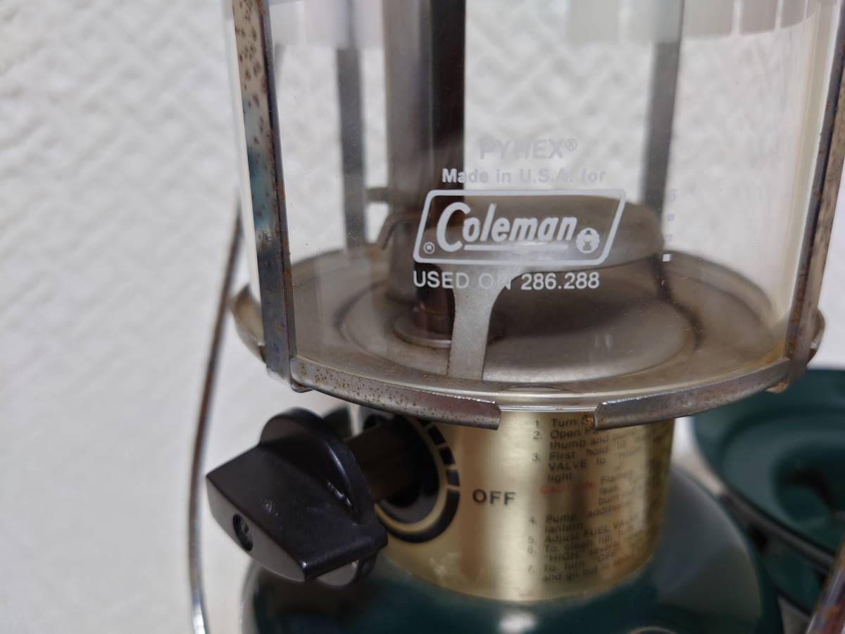 Coleman コールマン ランタン MODEL 286 1985年02月製造 オールド