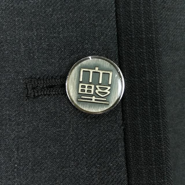 1円 イートン チェックスカート 紐タイ 等 上下4点セット 指定 165A 大きいサイズ 冬物 相模原中等教育学校 グレー 中古 ランクB EY4922_5