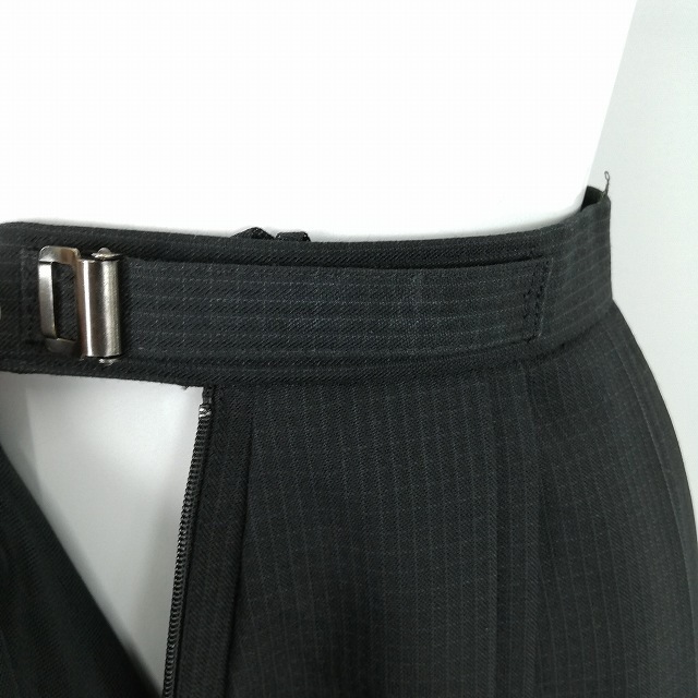 1円 イートン チェックスカート 紐タイ 等 上下4点セット 指定 165A 大きいサイズ 冬物 相模原中等教育学校 グレー 中古 ランクB EY4922_7