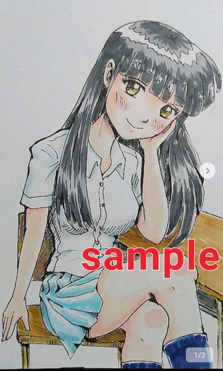 手描きイラスト 頬杖 手描きイラスト 売買されたオークション情報 Yahooの商品情報をアーカイブ公開 オークファン Aucfan Com