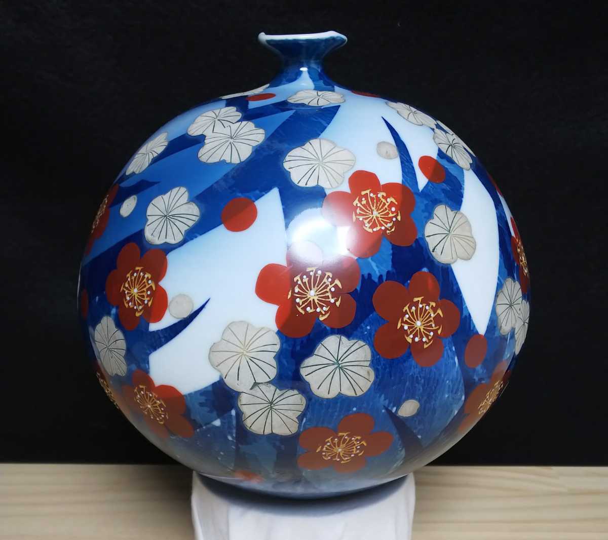 藤井朱明 有田焼 飾り壺 花器 日展人気作家 壺 花瓶 - 丸兄商社