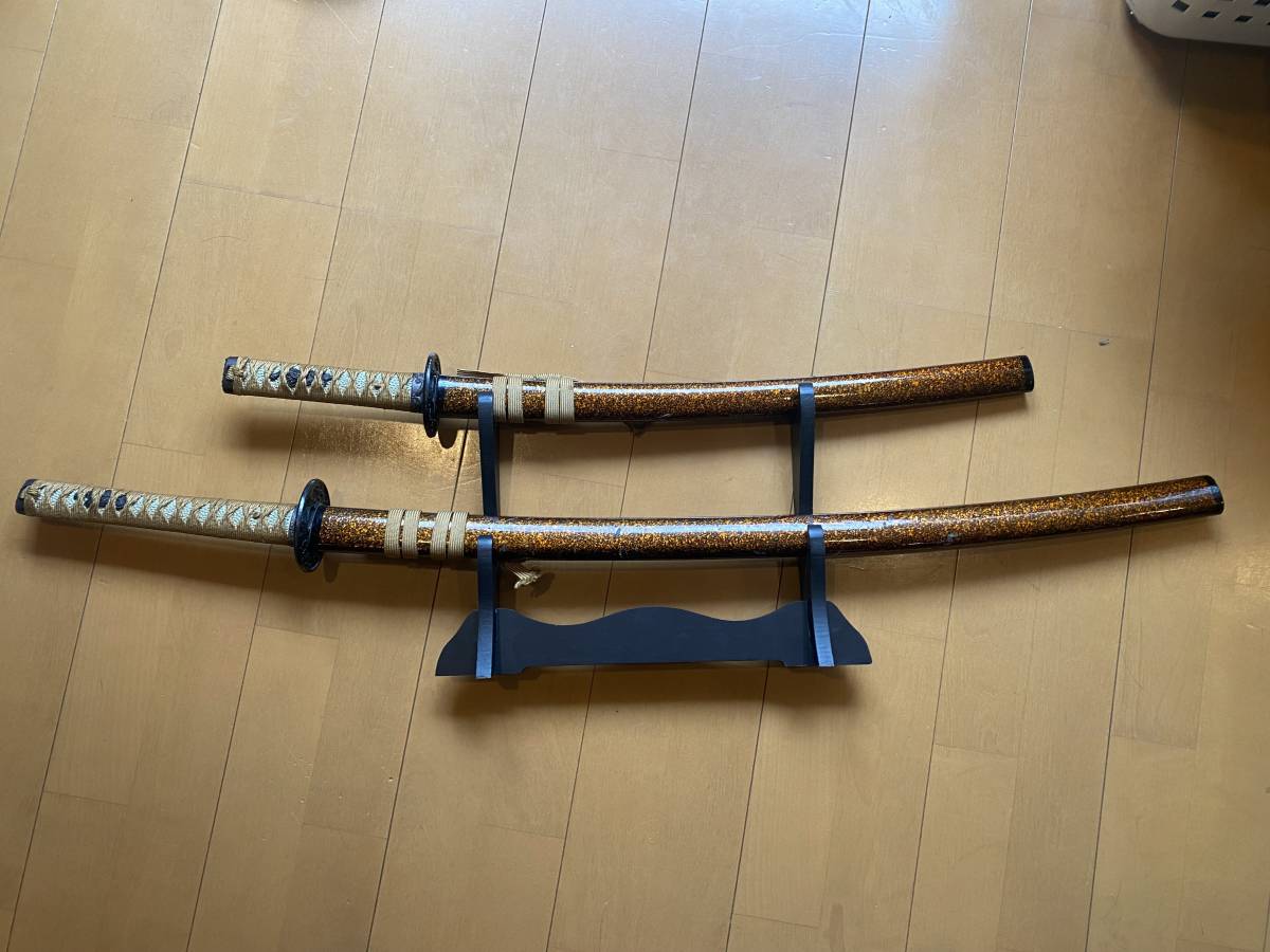 模造刀 日本刀 2本セット スタンドつき 観賞用模造刀日本刀 2本セット