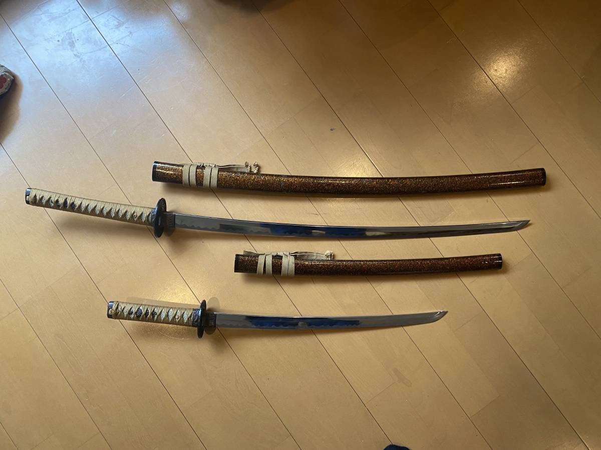 模造刀 日本刀 2本セット スタンドつき 観賞用模造刀日本刀 2本セット
