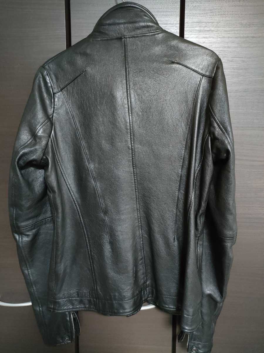 【購入価格：約15万円】JULIUS　ユリウス　レザージャケット ラムレザー 羊革 シングルライダース レザーライダース ライダース 革ジャン ユリウス JULIUS レザージャケット 08秋冬モデル 年末大幅値下げ ラムレザージャケット