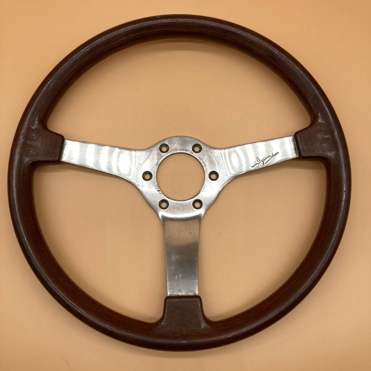 IZUMI イズミ ウッドステアリング 35.5パイ 希少モデル 当時物 当時物 旧車 イズミ ウッド IZUMI レア 希少 35.5パイ ステアリング